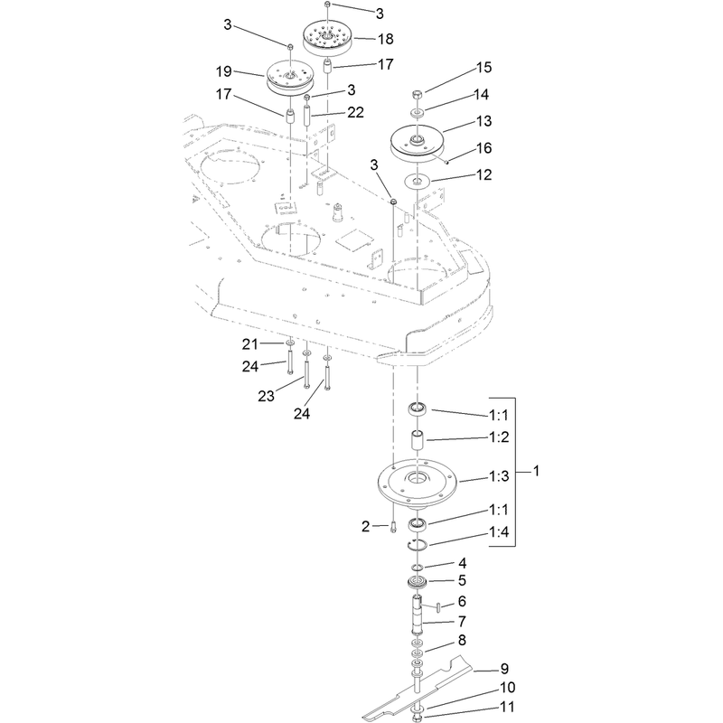 Sheave, Spindle and Blade Assembly