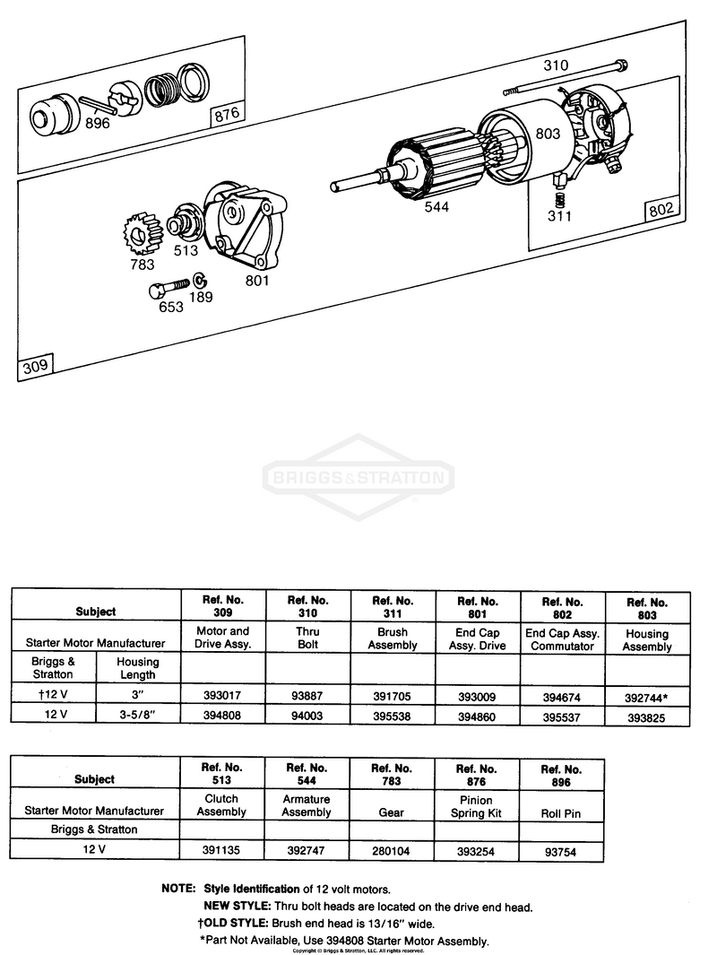 Electric Starter and Chart