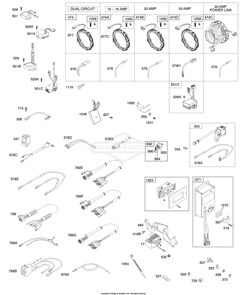 Alternator, Regulator, Wire Assemblies