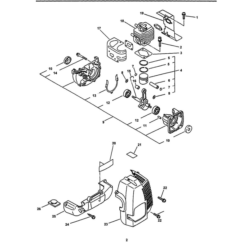 Engine/External, Internal, Crankcase, Cylinder Cover