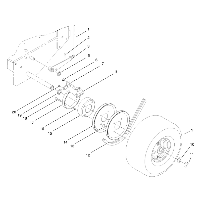 Brake Wheel Pulley and Wheel Assembly