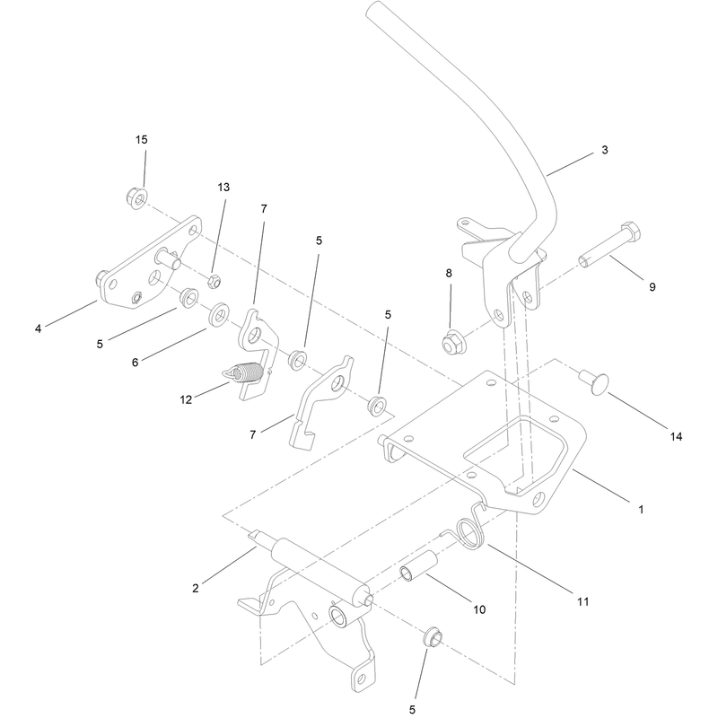 LH Control Handle Assembly No 144-1421