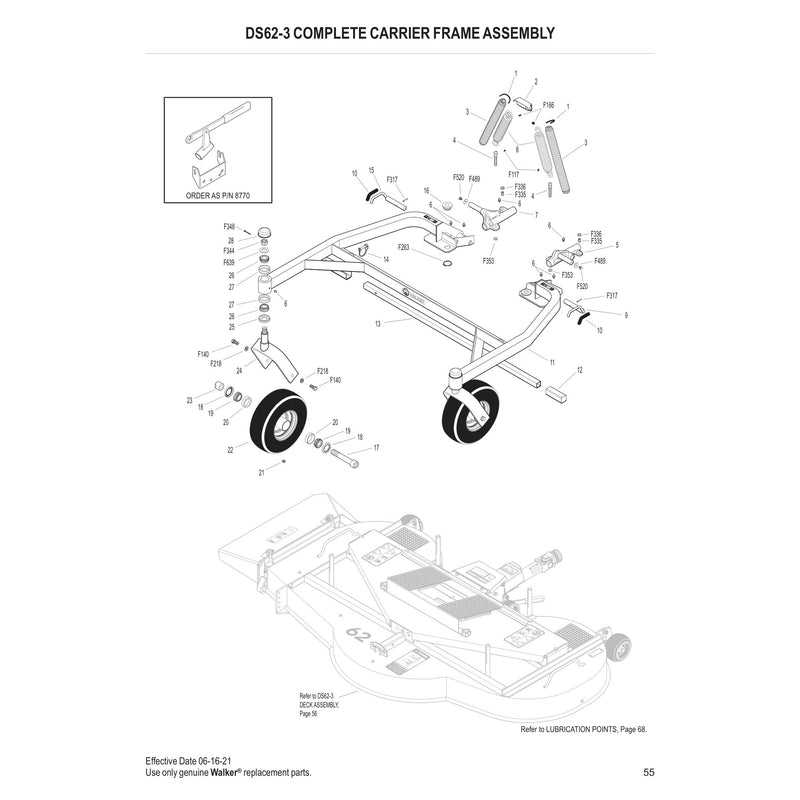 DS62-3 COMPLETE CARRIER FRAME ASSEMBLY