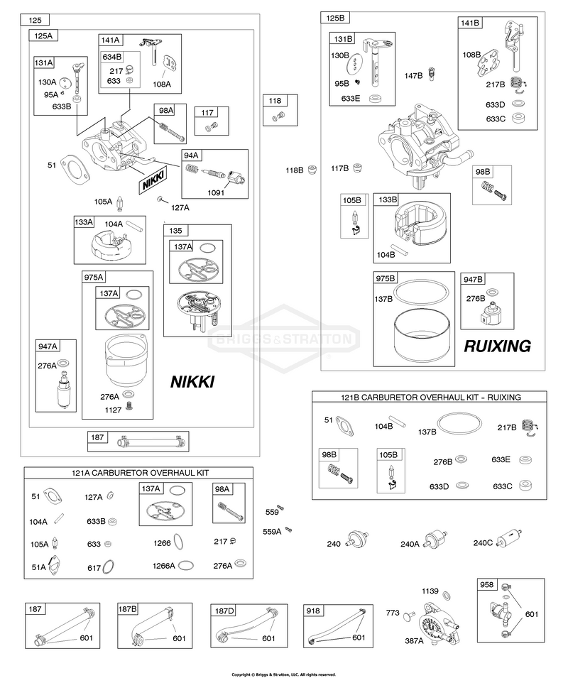 Carburetor, Fuel Supply, Kit-Carburetor Overhaul
