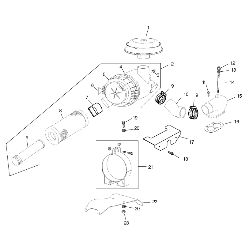 Group 10 Air IntakeFiltration Assembly Kohler CH26S-78518