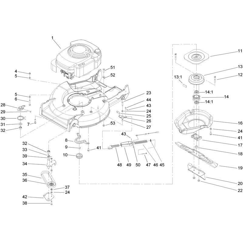 Engine Belt and Blade Assembly
