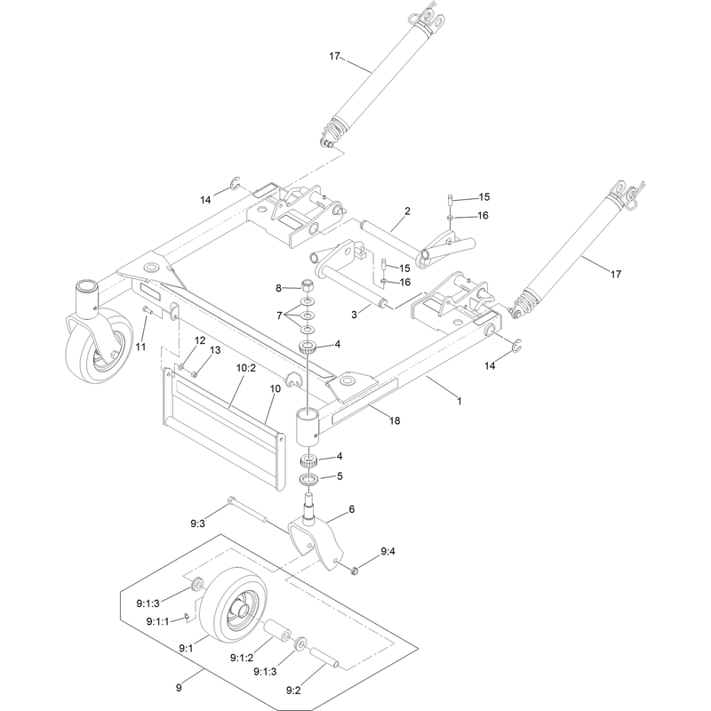 Deck Support Frame Assembly No 130-2893