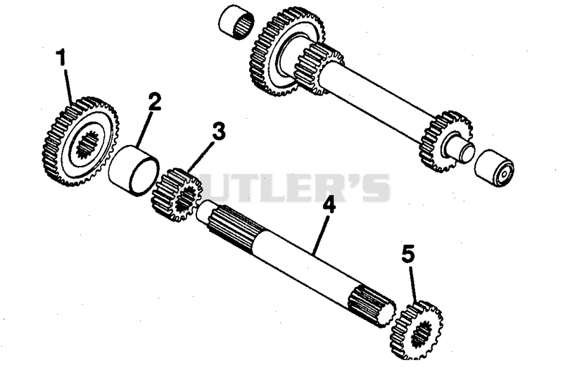 NUMBER FIVE SHAFT - 1ST AND 2ND GEAR