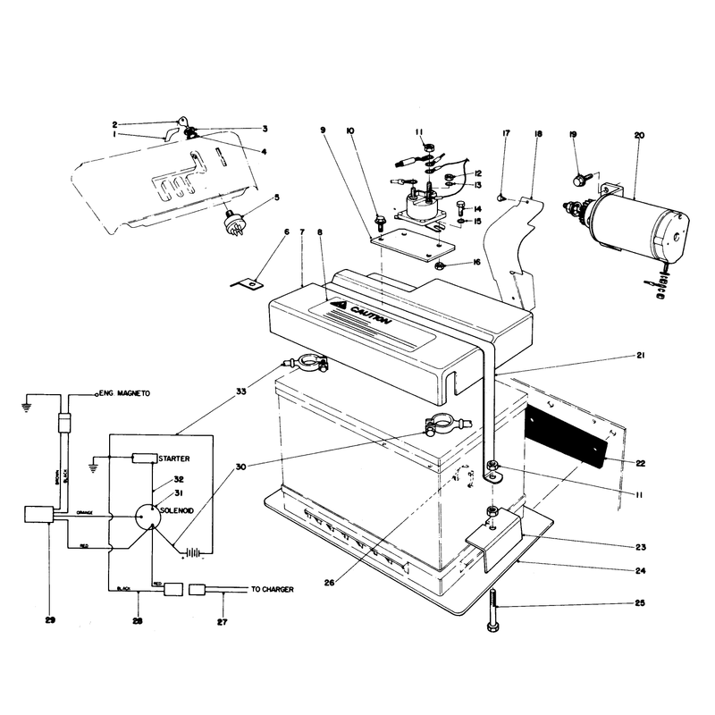 12 Volt Starting Motor Kit 37-4640 (optional)