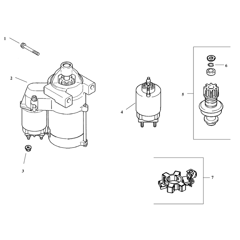 Group 7 Starter Assembly Kohler CV20S-PS65585