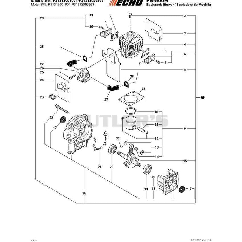 Motor S/N: P31312001001-P31312056968