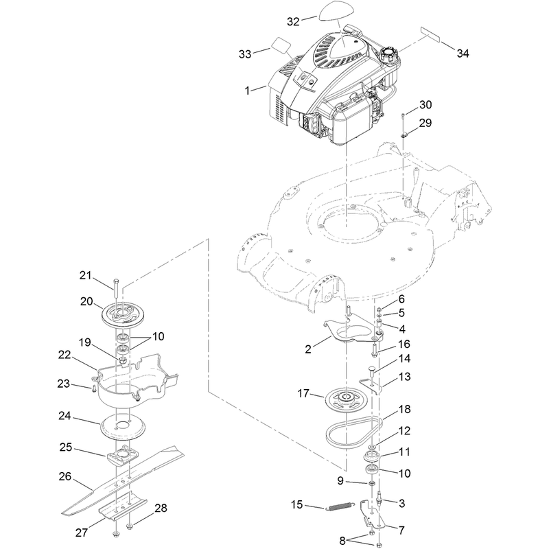 Engine and Blade Assembly