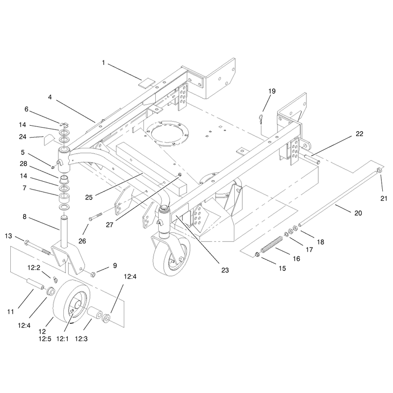 Carrier Frame and Castor Assembly