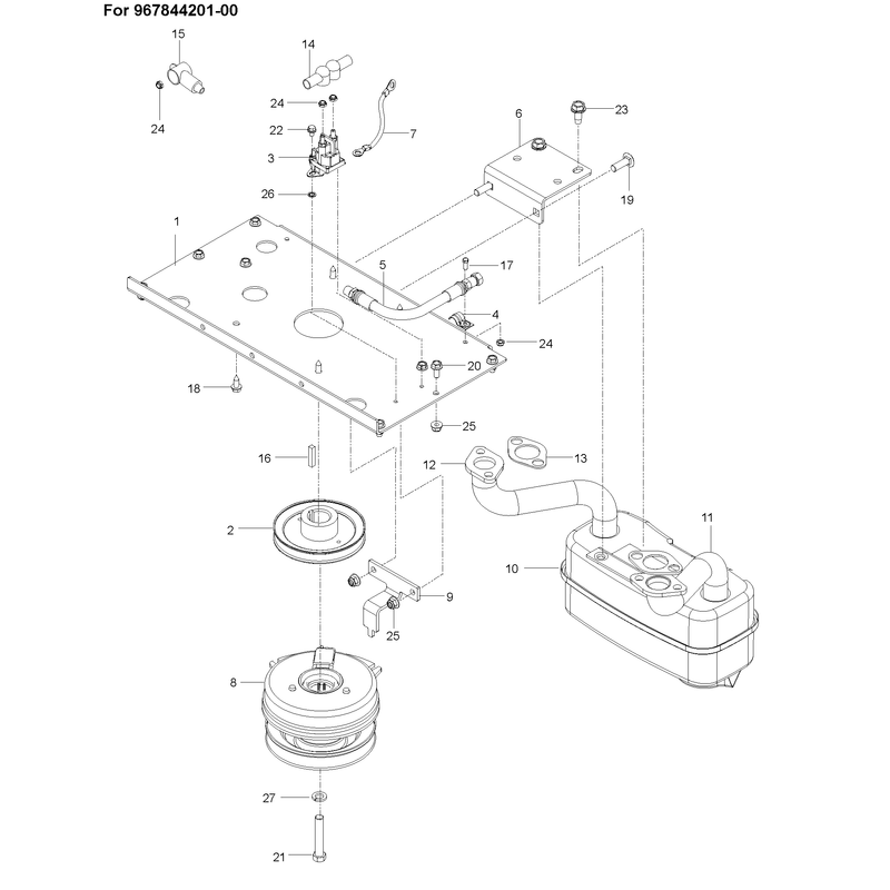 ENGINE MOUNTING, GUARDS & MUFFLER