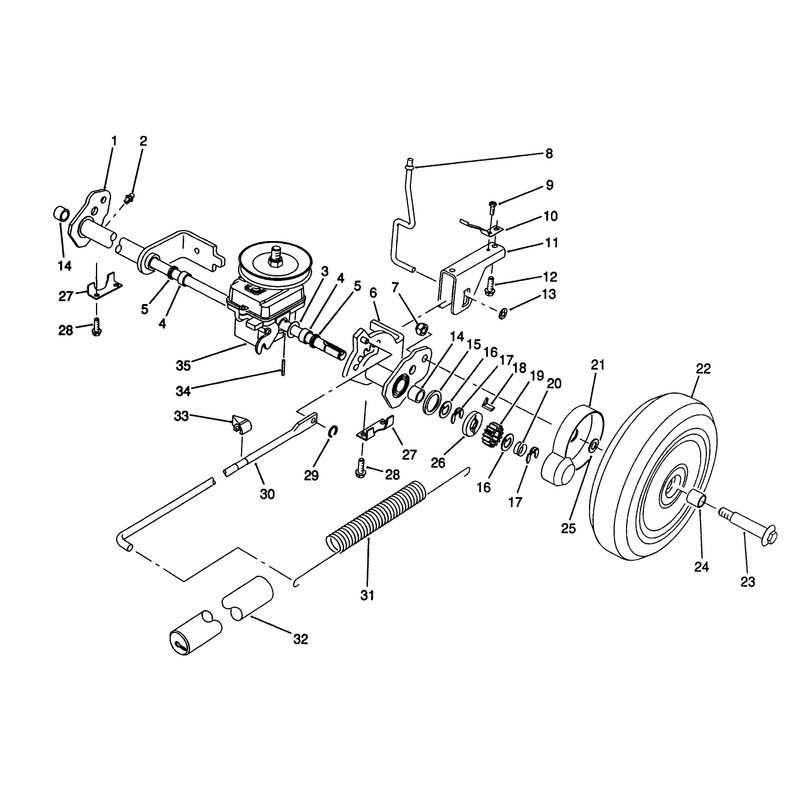 Sp Rear Axle Assembly Model No 20915 Only