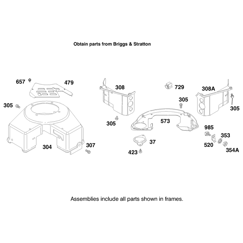 Engine Briggs and Stratton Model 303776-1188-A1