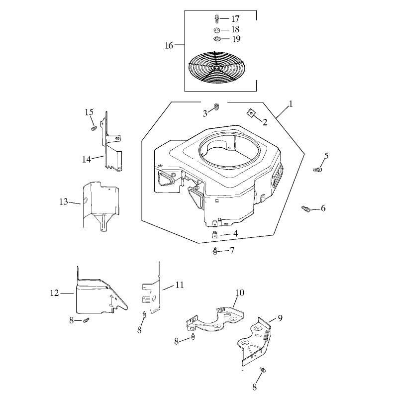 Group 6 Blower Housing Assembly Kohler CV20S-PS65585