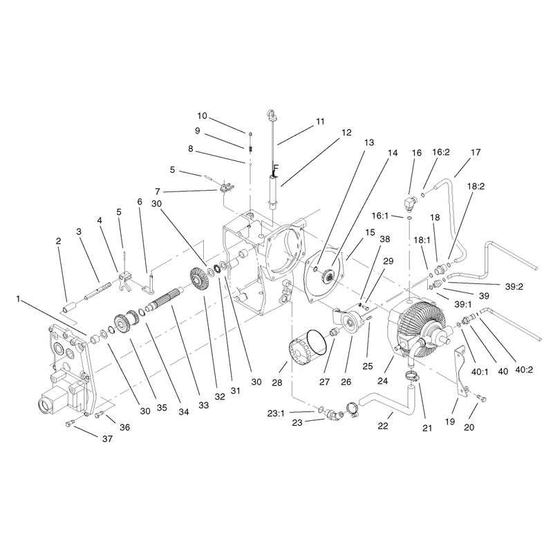 Hydro Trans Axle Assembly Cont