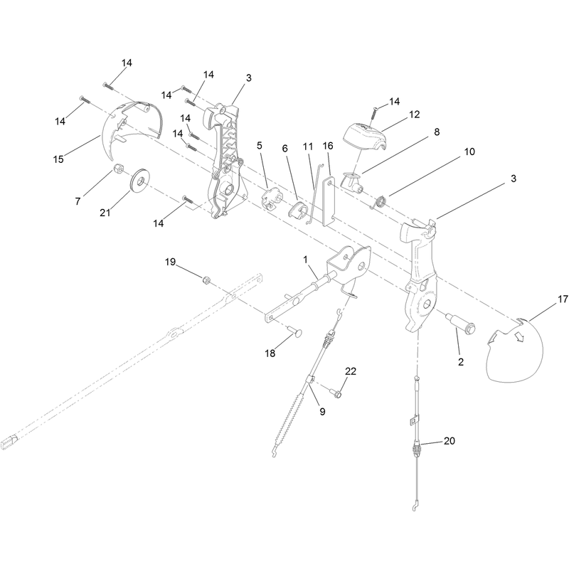 Lever Chute Control Assembly