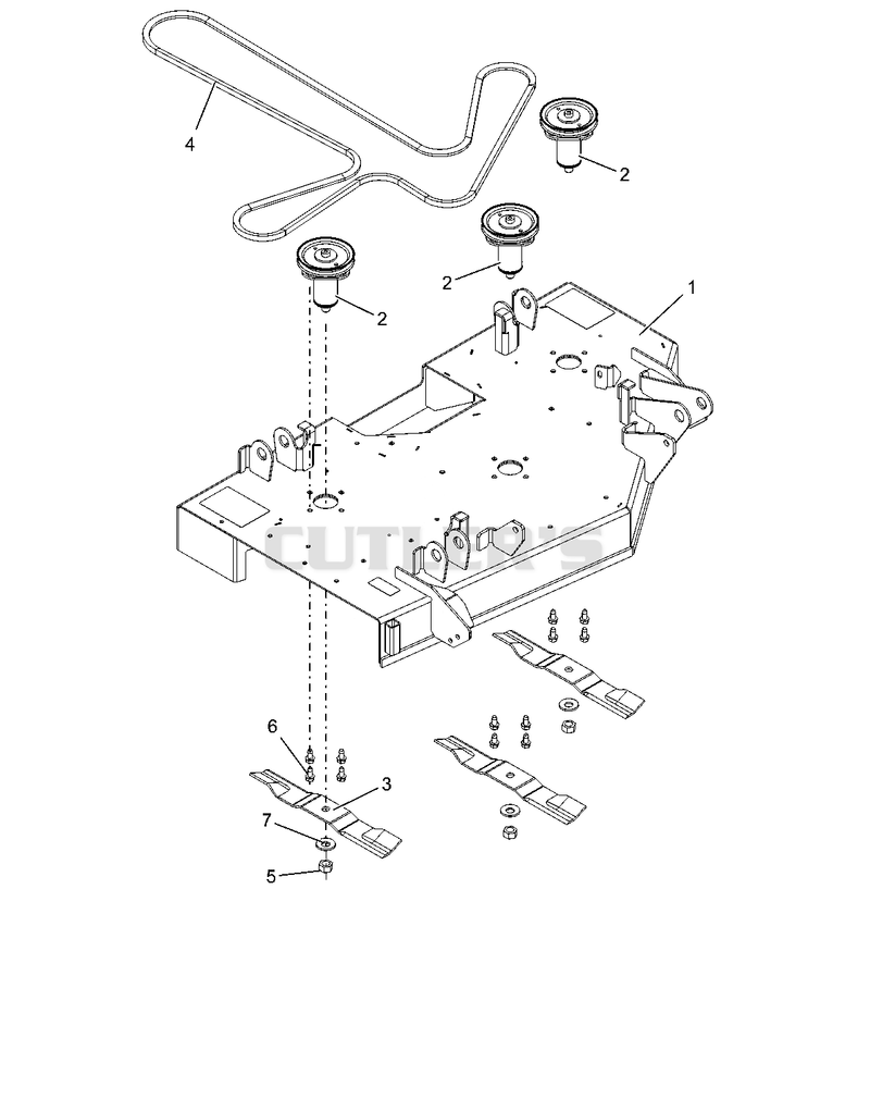 Deck, Belt, Blades And Spindles - 42"