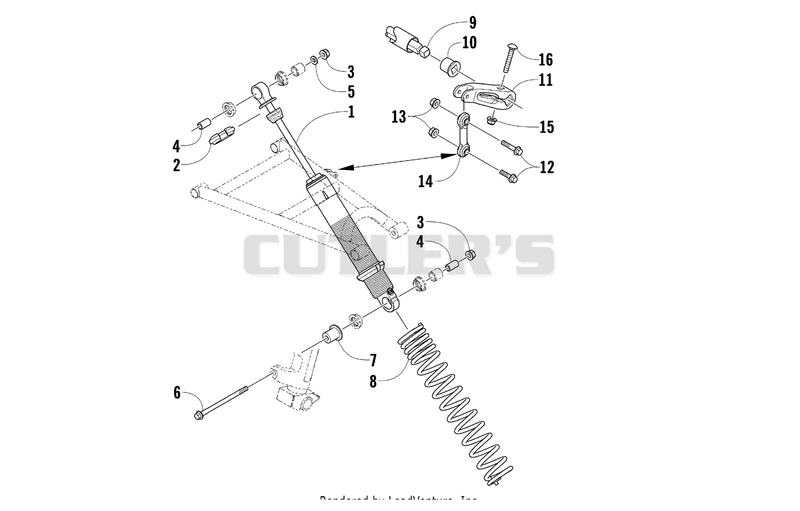 SHOCK ABSORBER AND SWAY BAR ASSEMBLY [92957]