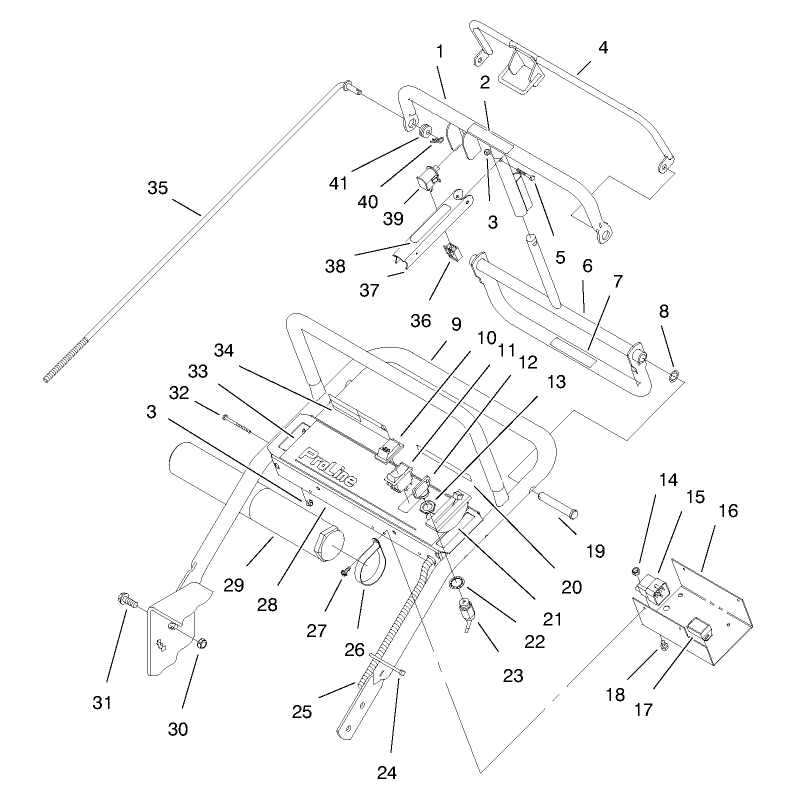 Handle and Control Panel Assembly