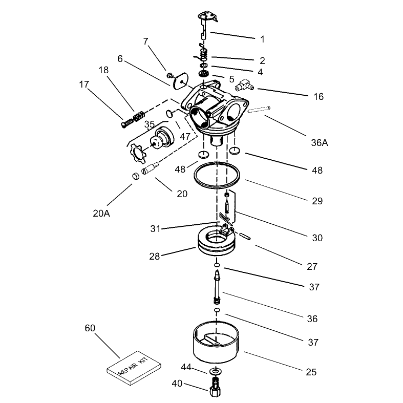 Carburetor Assembly No 640303 Tecumseh Lv195ea-362003b