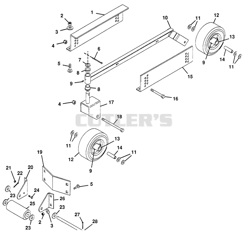 GAUGE WHEELS, ROLLERS AND HEIGHT ADJUSTMENT