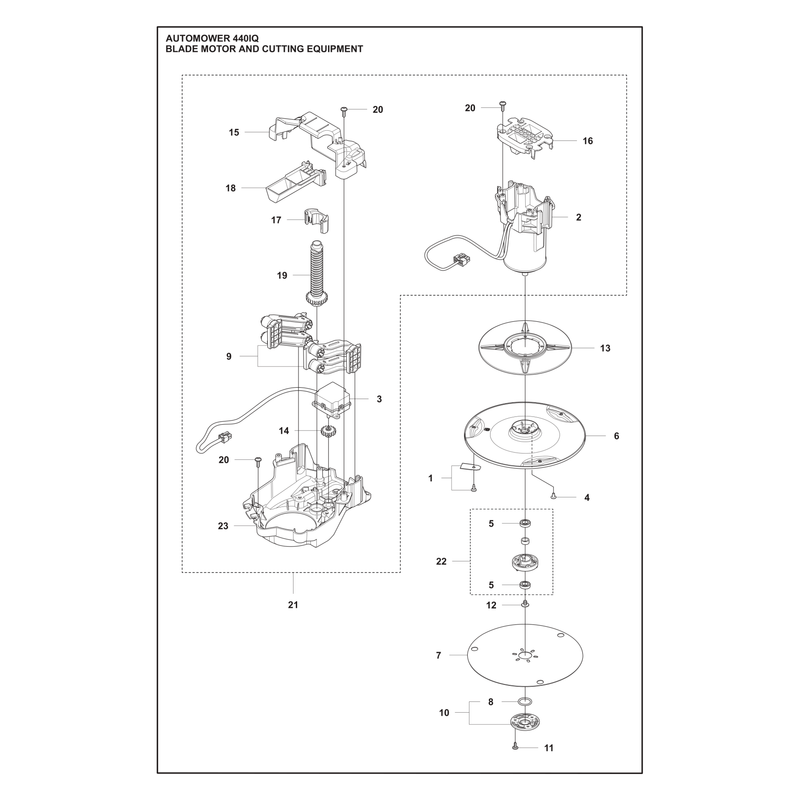 BLADE MOTOR AND CUTTING EQUIPMENT