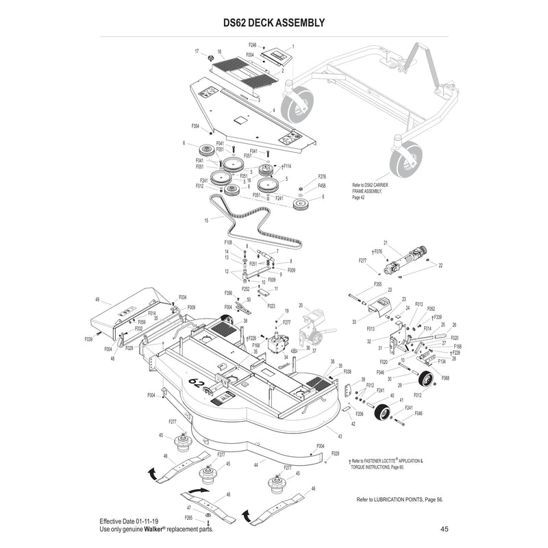 DS62 DECK ASSEMBLY