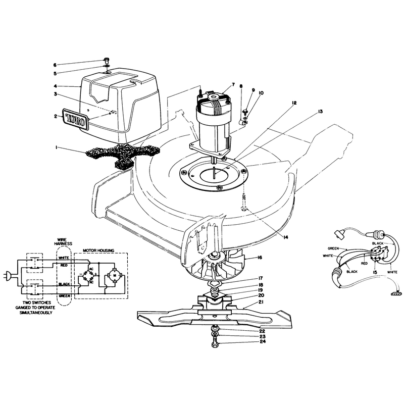 Motor and Blade Assembly