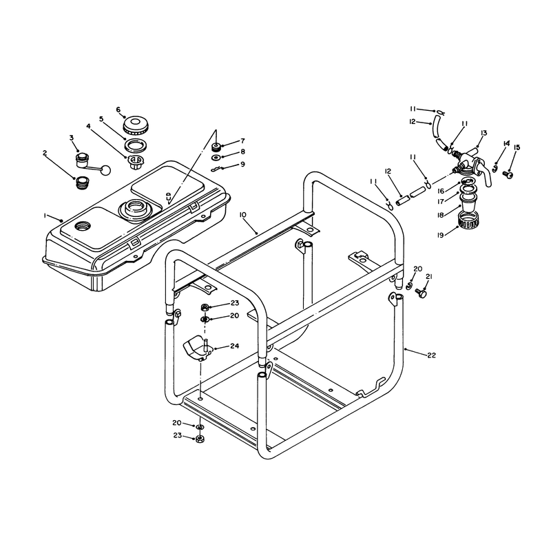 Fuel Tank and Frame Assembly