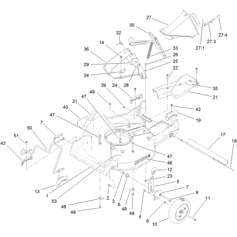 Housing Chute and Wheel Assembly