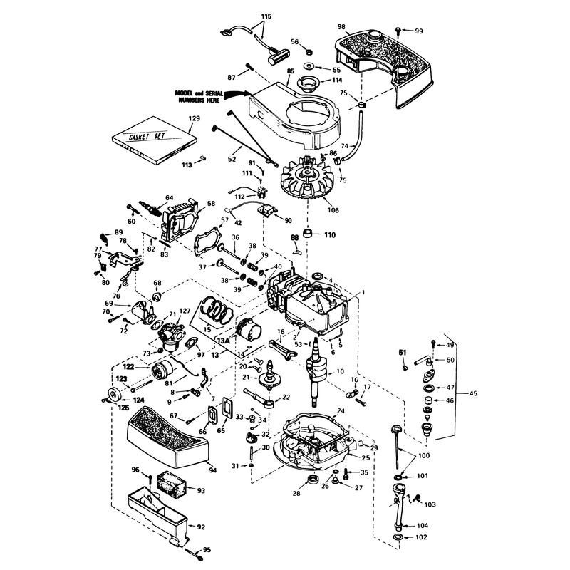 Engine Tecumseh Model No Tnt100-10095e
