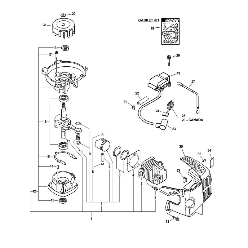 Engine, Short Block, Ignition, Cylinder Cover