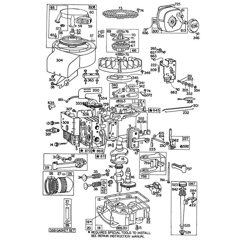 Engine Briggs & Stratton Model 191702-5652-01