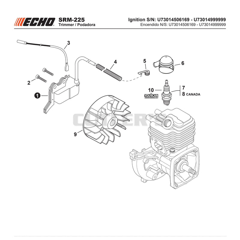 Ignition S/N U73014506169 - U73014999999