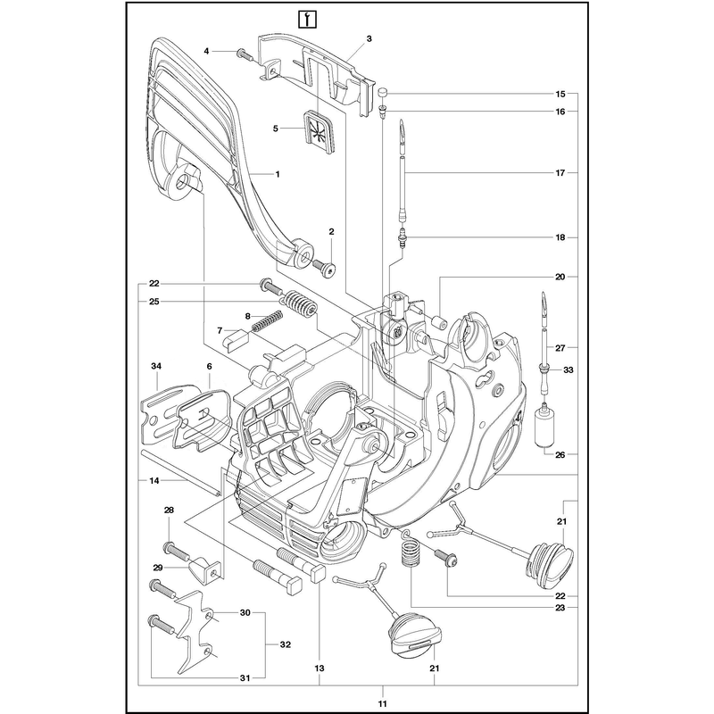 FUEL TANK AND HANDLE
