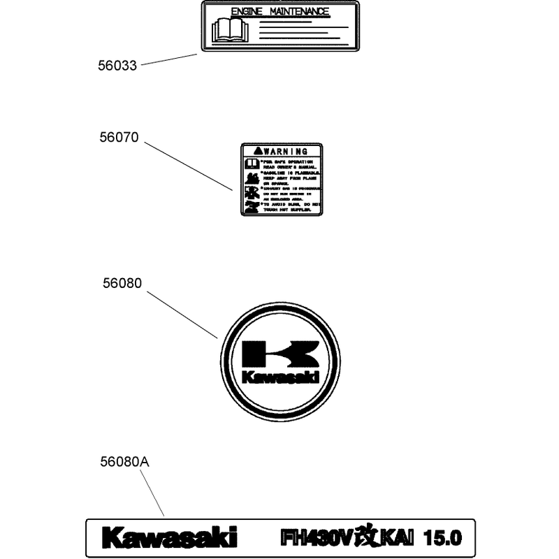 Decal Assembly Kawasaki FH430V-AS28