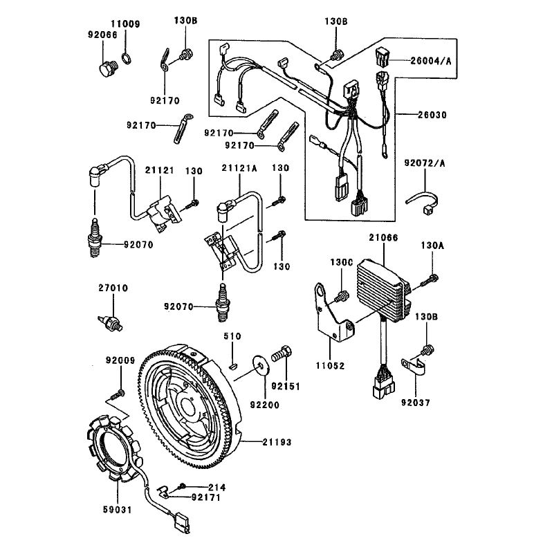Electric Equipment Assembly Kawasaki FD750D-AS03