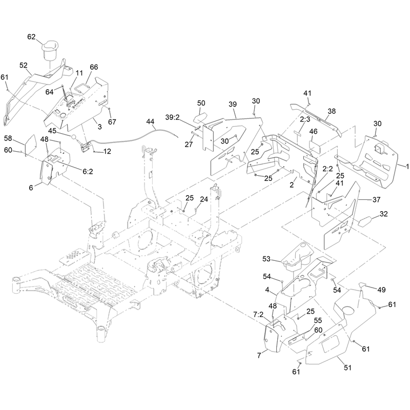 Throttle Cable and Guard Assembly
