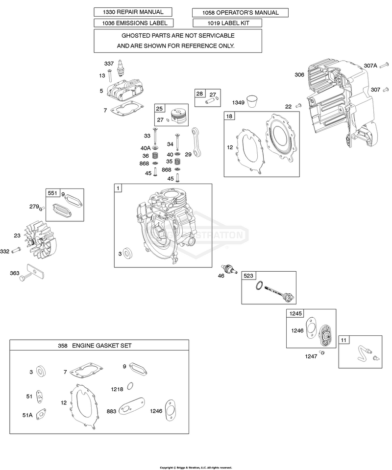 Cams, Crankcase Cover/Sump, Cylinder, Flywheel, Head, Kit/Gasket Sets-Engine, Lubrication, Piston/Rings/Connecting Rod, Valves