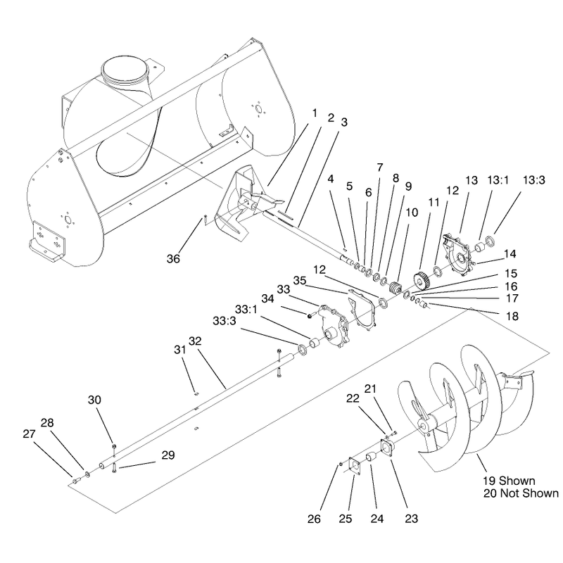 Auger and Gearcase Assembly
