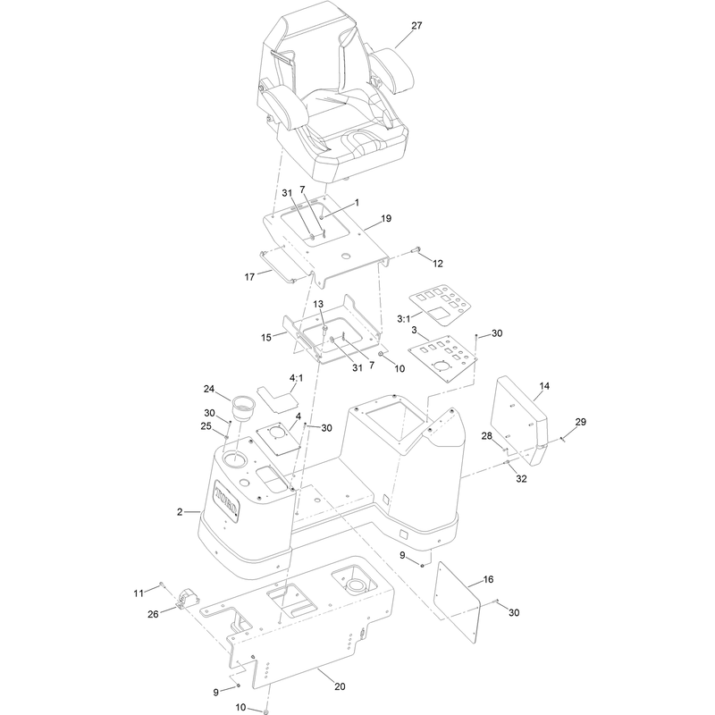 Operator Platform Assembly