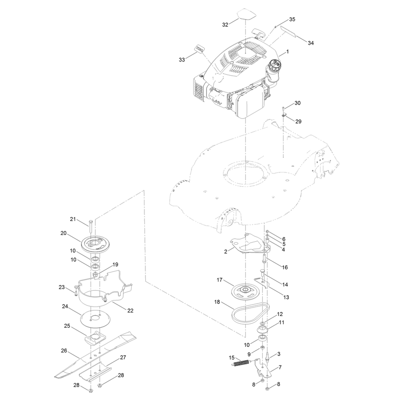 Engine and Blade Assembly