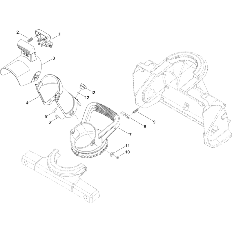 Deflector Chute Control Assembly