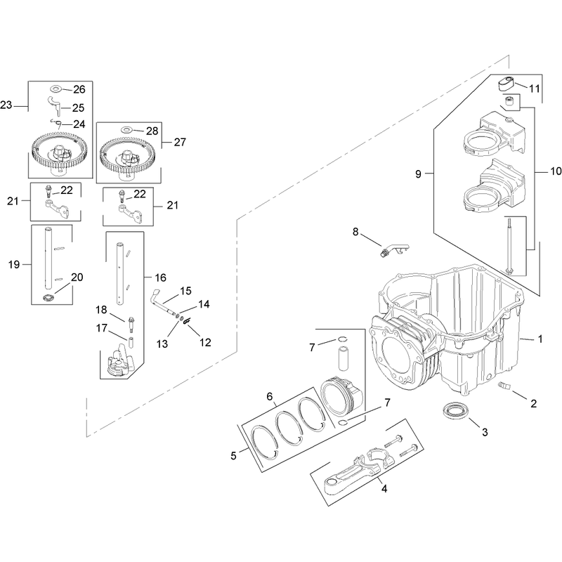 Crankcase Assembly Kohler SV600-0018