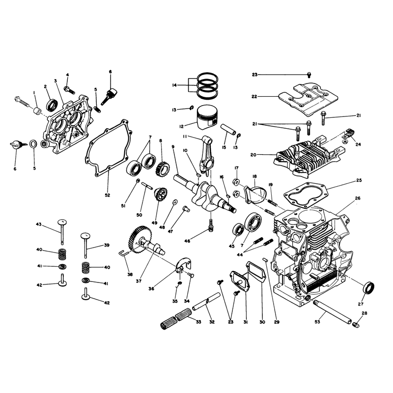 Engine No. 68-8290 Crankcase Assembly (continued) (serial No. 9000331 & Up)