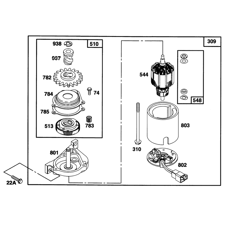Engine Briggs and Stratton Model 128807-0658-01