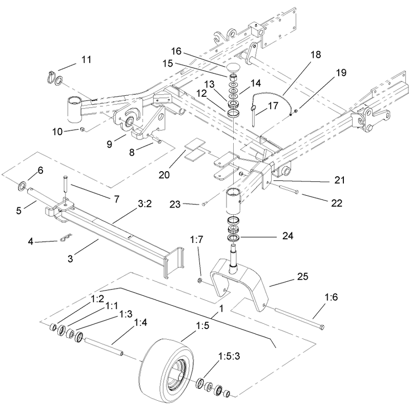 Caster and Z Stand Assembly